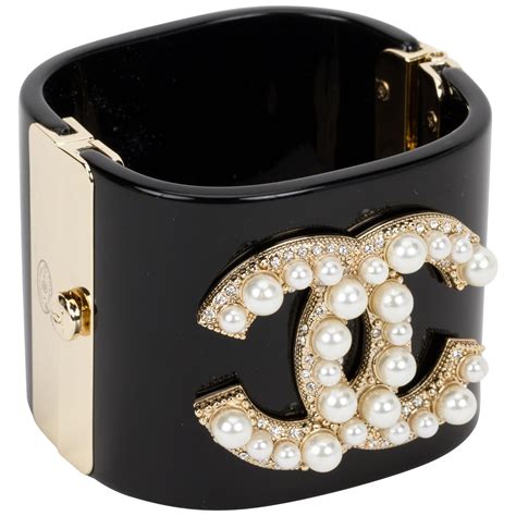 chanel black cuff bracelet|chanel cuff bracelet price.